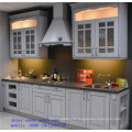 Cabinet de cuisine en PVC de style européen personnalisé (ZHUV)